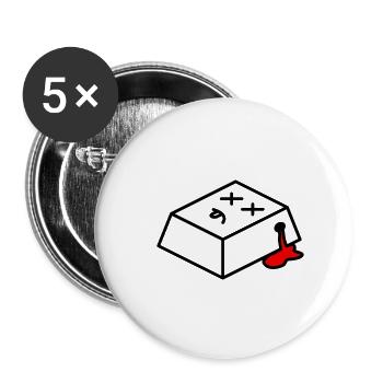 Dead Keycap - Buttons small 1''/25 mm (5-pack) - white - Front