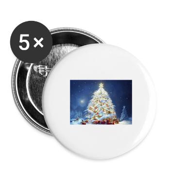 Christmas 28 - Buttons small 1''/25 mm (5-pack) - white - Front
