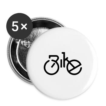 Bike - Buttons small 1''/25 mm (5-pack) - white - Front