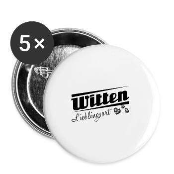 Witten - Lieblingsort mit Stadtnamen - Buttons klein 25 mm (5er Pack) - Weiß - Vorne