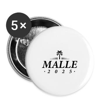 Malle 2025 - Buttons small 1''/25 mm (5-pack) - white - Front