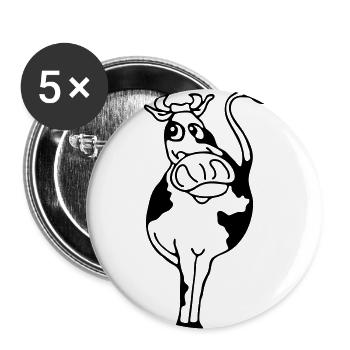 Stier 2 - Buttons klein 25 mm (5er Pack) - Weiß - Vorne