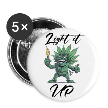 Light it up - Buttons klein 25 mm (5er Pack) - Weiß - Vorne