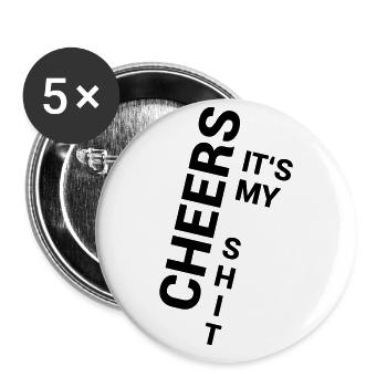 My Shit - Buttons klein 25 mm (5er Pack) - Weiß - Vorne