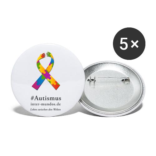 Inter-Mundos Autismus-Schleife - Buttons klein 25 mm (5er Pack)