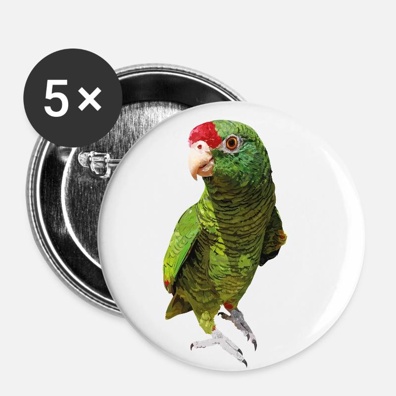 Tucumana amazon - Buttons klein 25 mm (5er Pack) - Weiß