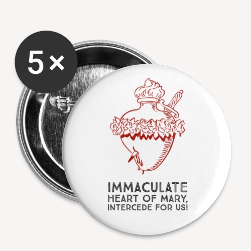 IMMACULATE HEART OF MARY - Buttons small 1''/25 mm (5-pack)