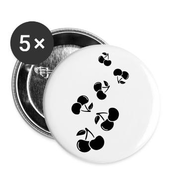 Cherry fruit - Buttons small 1''/25 mm (5-pack) - white - Front