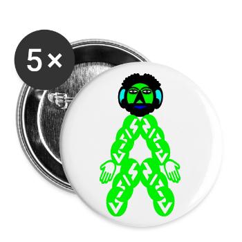 Yahoo - Lot de 5 petits badges (25 mm) - blanc - Devant