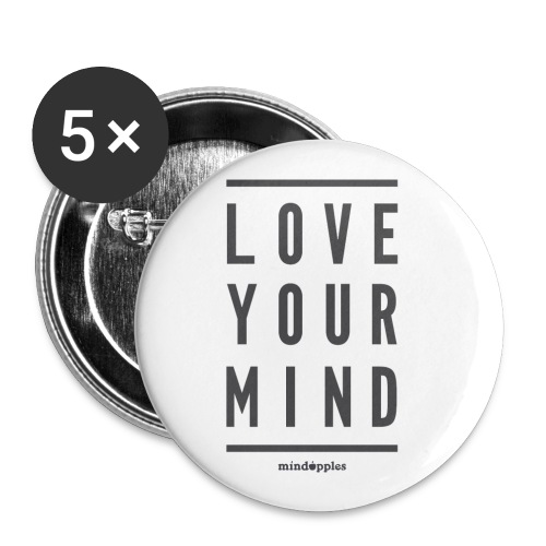 Mindapples Love your mind merchandise - Buttons small 1''/25 mm (5-pack)