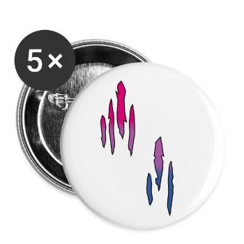 Bisexual Pride, Lgbtq Pride - Buttons small 1''/25 mm (5-pack) - white - Front