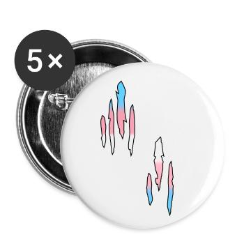 Trans Pride, Lgbtq - Lot de 5 petits badges (25 mm) - blanc - Devant