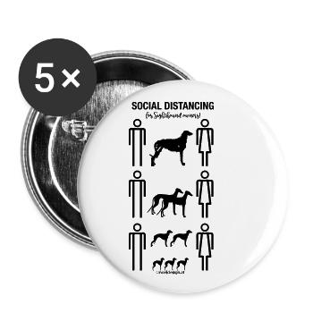 Propriétaire de Greyhound - Lot de 5 petits badges (25 mm) - blanc - Devant