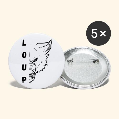 Simplement Loup - Lot de 5 petits badges (25 mm)