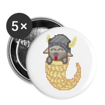W - Buttons small 1''/25 mm (5-pack) - white - Front