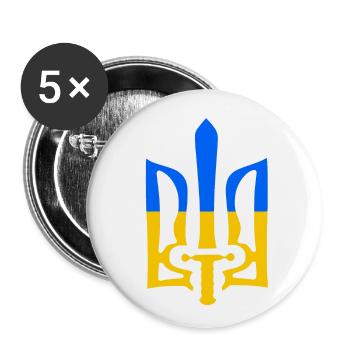 ukraine - Lot de 5 petits badges (25 mm) - blanc - Devant