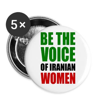 Be the voice of iranian women - Buttons small 1''/25 mm (5-pack) - white - Front