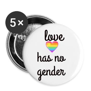Tee shirt LGBT - Lot de 5 petits badges (25 mm) - blanc - Devant
