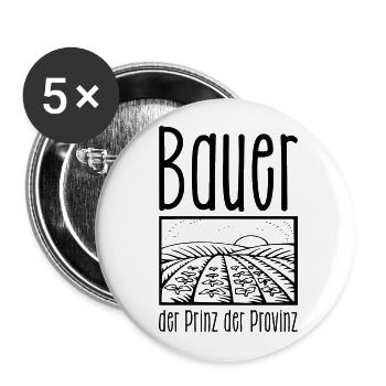 Ich bin stolzer Bauer, der Prinz der Provinz - Buttons klein 25 mm (5er Pack) - Weiß - Vorne