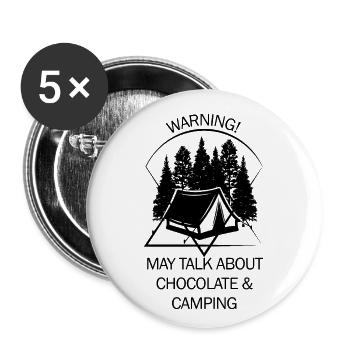 Tent Camping Camper Scout Bivouac - Buttons small 1''/25 mm (5-pack) - white - Front