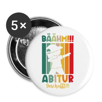 Abitur 2024 Geschafft Abiturientin Abiturient - Buttons klein 25 mm (5er Pack) - Weiß - Vorne
