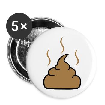 Shit - Buttons klein 25 mm (5er Pack) - Weiß - Vorne
