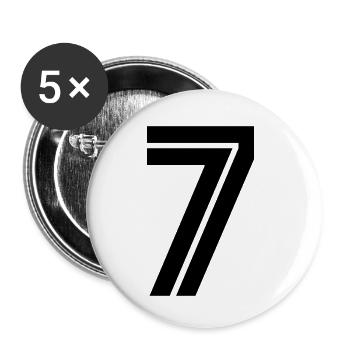 7 - Buttons small 1''/25 mm (5-pack) - white - Front