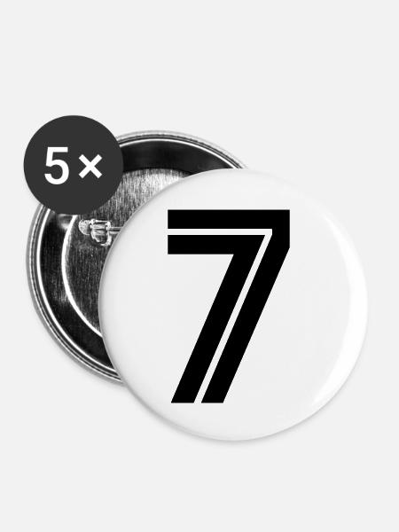7 - Buttons klein 25 mm (5er Pack) - Weiß