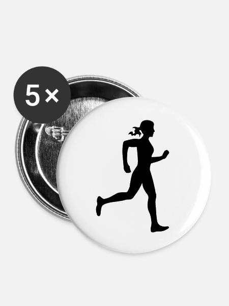 Laeuferin - Buttons klein 25 mm (5er Pack) - Weiß