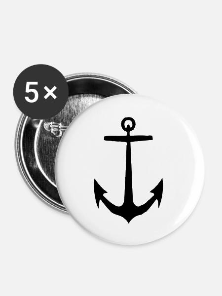 Anker - Buttons klein 25 mm (5er Pack) - Weiß