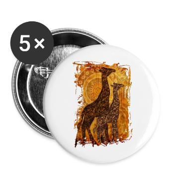 Été africain - Lot de 5 petits badges (25 mm) - blanc - Devant