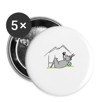 catalan farniente - Lot de 5 petits badges (25 mm) - blanc - Devant