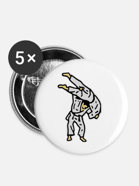kata_guruma0 - Buttons klein 25 mm (5er Pack) - Weiß