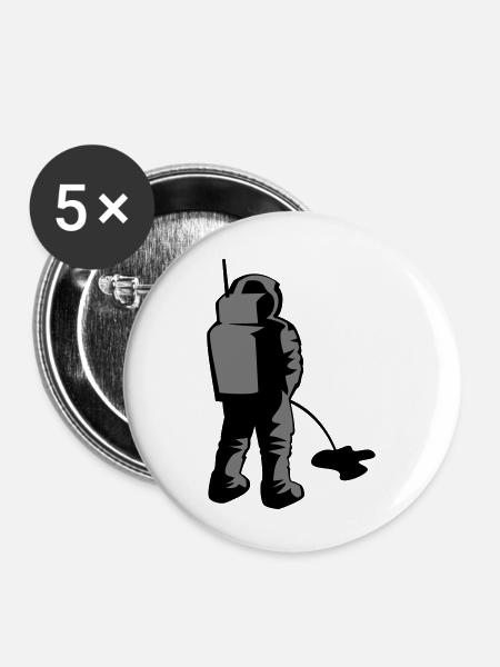 MISSION - Buttons klein 25 mm (5er Pack) - Weiß