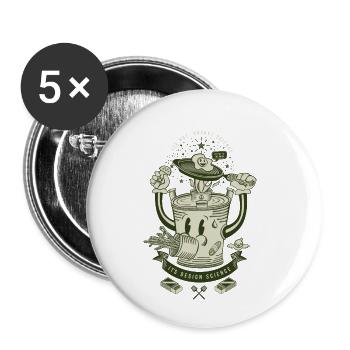 MR Rocket Stove (green) - Buttons small 1''/25 mm (5-pack) - white - Front