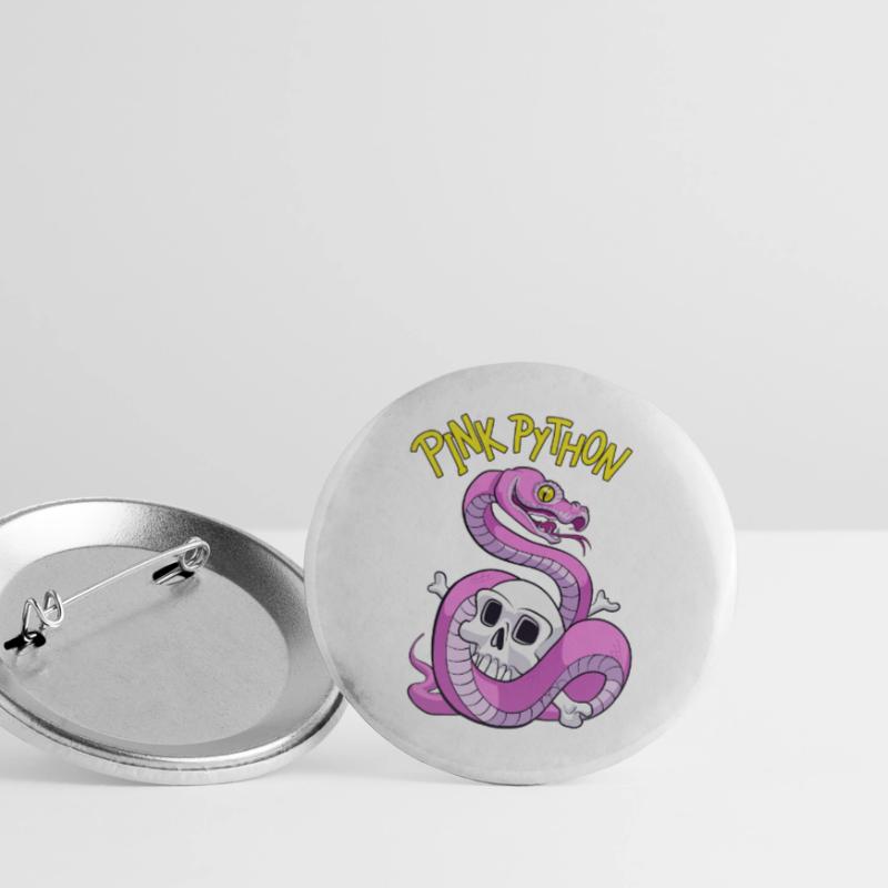 Pink Python Buttons small 1''/25 mm (5-pack)