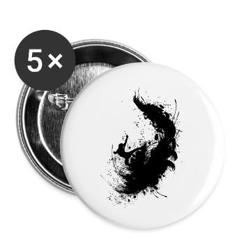 Surfer ink splash II - Buttons small 1''/25 mm (5-pack) - white - Front