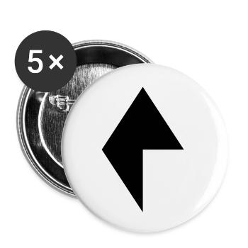 Raute 4 - Buttons small 1''/25 mm (5-pack) - white - Front