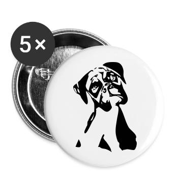 Boxer - Buttons klein 25 mm (5er Pack) - Weiß - Vorne