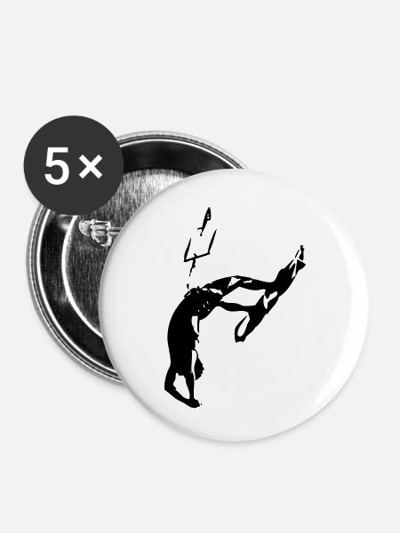 Kiter - Dead Man - Buttons klein 25 mm (5er Pack) - Weiß