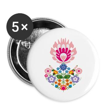 flowers flowers garden garden spring1 - Buttons small 1''/25 mm (5-pack) - white - Front
