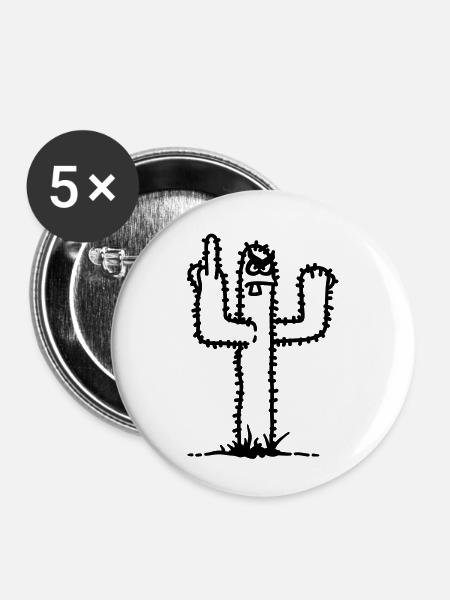 cactus - Buttons klein 25 mm (5er Pack) - Weiß