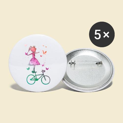 Kunstrad | Märchen Prinzessin - Buttons klein 25 mm (5er Pack)