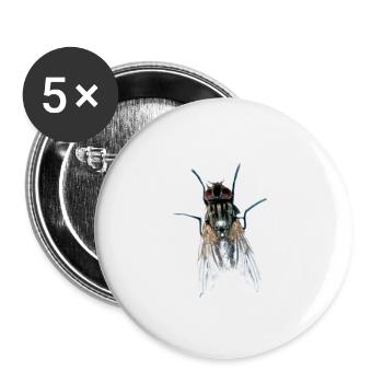 voler - Lot de 5 petits badges (25 mm) - blanc - Devant