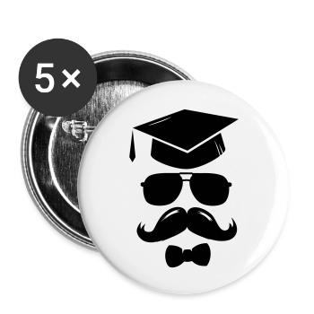 Lustige Schule Abschluss Abitur Abi Matura T-Shirt - Buttons small 1''/25 mm (5-pack) - white - Front