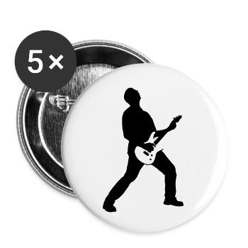 guitarrocker_032012_c_1c - Buttons small 1''/25 mm (5-pack) - white - Front