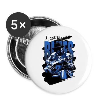 Got the blues - Lot de 5 petits badges (25 mm) - blanc - Devant