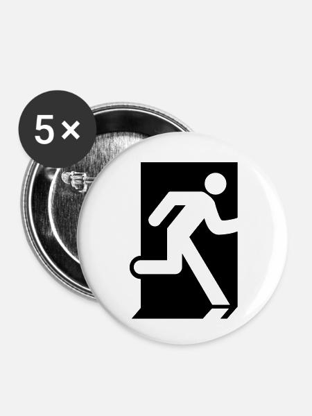 Emergency Exit - Buttons klein 25 mm (5er Pack) - Weiß