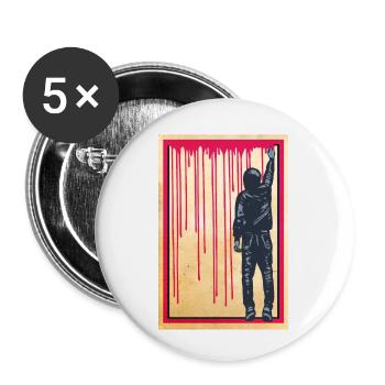 STREET ART - SPRAY BOY Poster - Buttons small 1''/25 mm (5-pack) - white - Front
