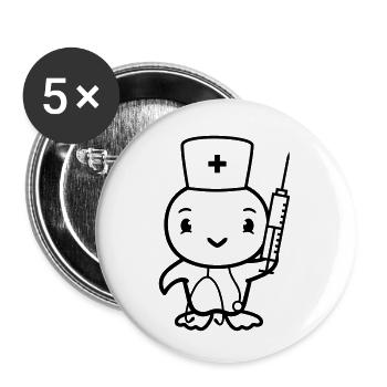 Duck Nurse Chick Bird Syringe Squirt - Buttons small 1''/25 mm (5-pack) - white - Front